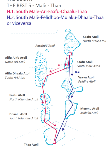 SOUTH – “ THE BEST 5” MALÈ to THAA atoll